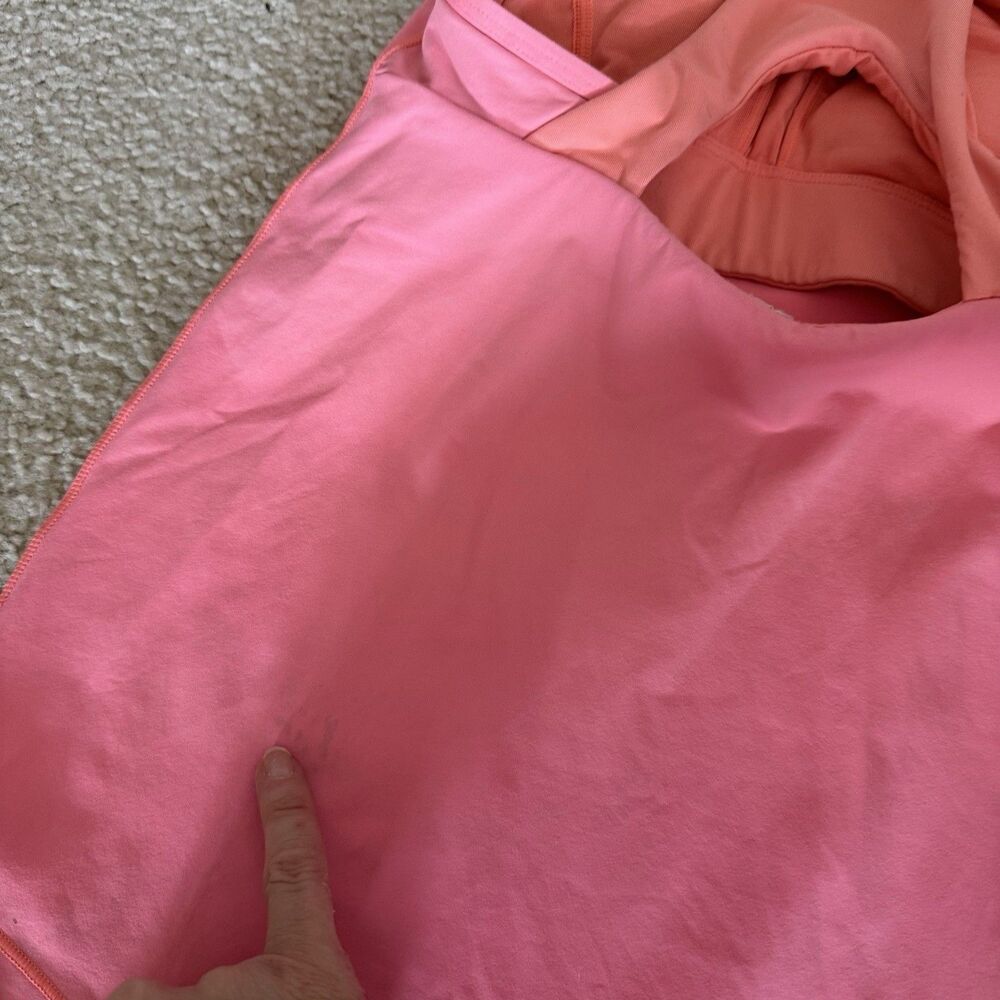 Lululemon Halter Tank Scoop Neck Workout Yoga Built in Bra Top Peach Coral Sz 4 - Picture 8 of 8